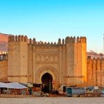 Bab Bou Jeloud gate in Fes on the 10-Day Imperial Cities and Sahara Desert Tour