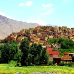 Scenic view of the Atlas Mountains landscape under clear blue sky