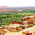 panoramic view of todraha valley in the sahara desert