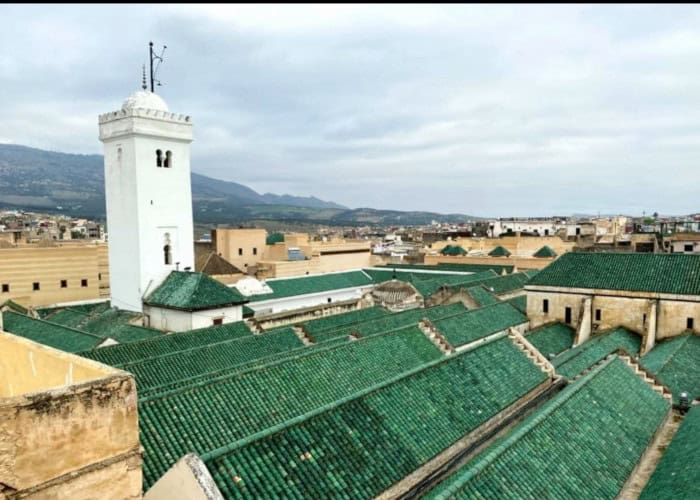Fes medina street and traditional architecture